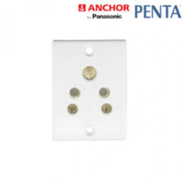 ANCHOR PW socket 6 A Three Pin Socket - 6A, WHITE, NA